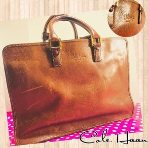 COLE HAAN Exsquisite Premium Pebbled Laptop Bag